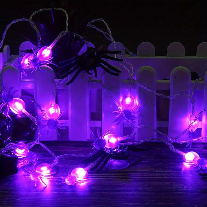 Halloween Decorations Size 3M20Led 9.84Ft Style Purple Spider