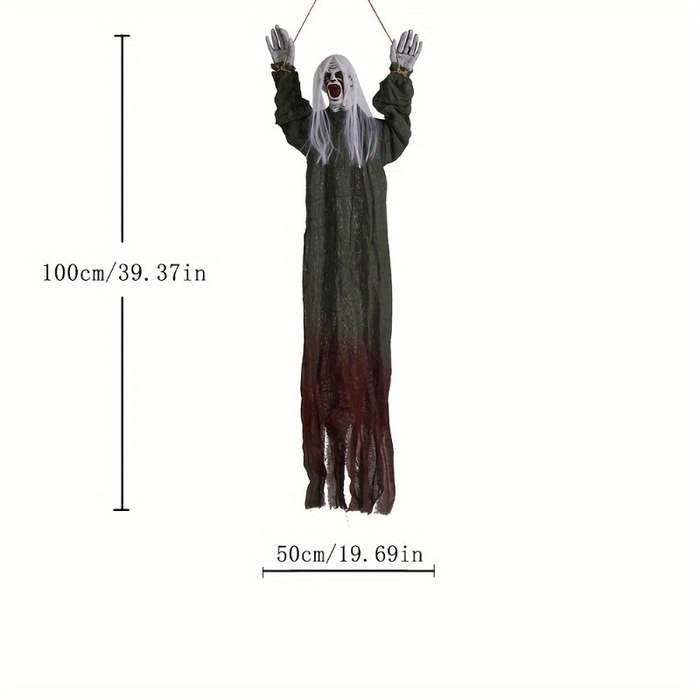 Halloween Decorations Color Black Hair Yellow Blood Clothes Hanging Ghost