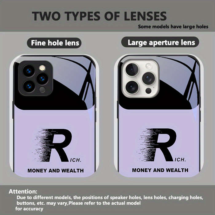 1Pc Mixed Color For iPhone 11 Letter R Pattern Phone Case
