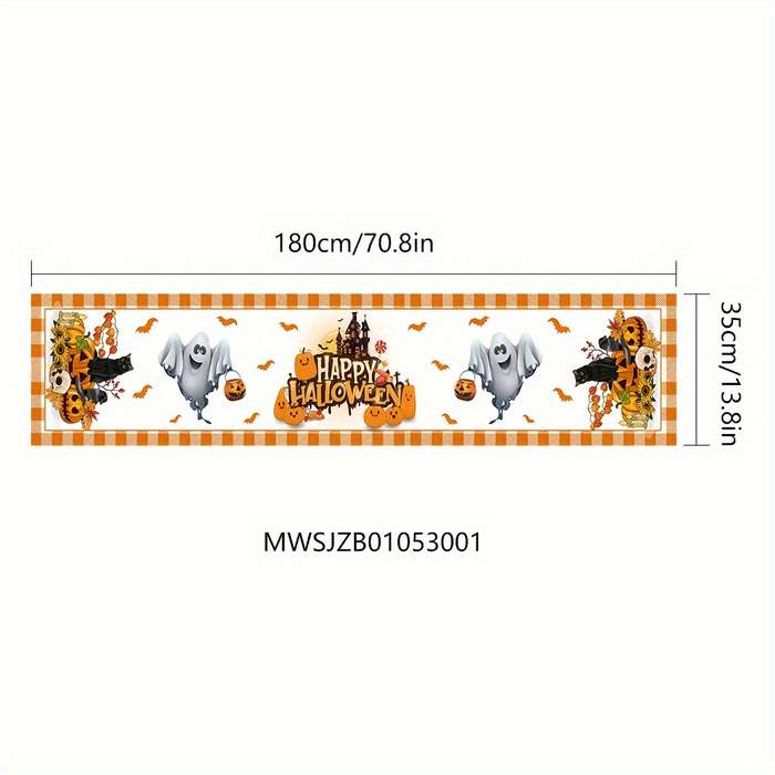 Halloween tablecloth decoration size 180cm x 35cm material Polyester