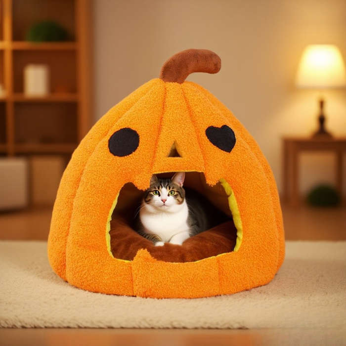 Pet supplies color Halloween Pumpkin Nest size 40x 40