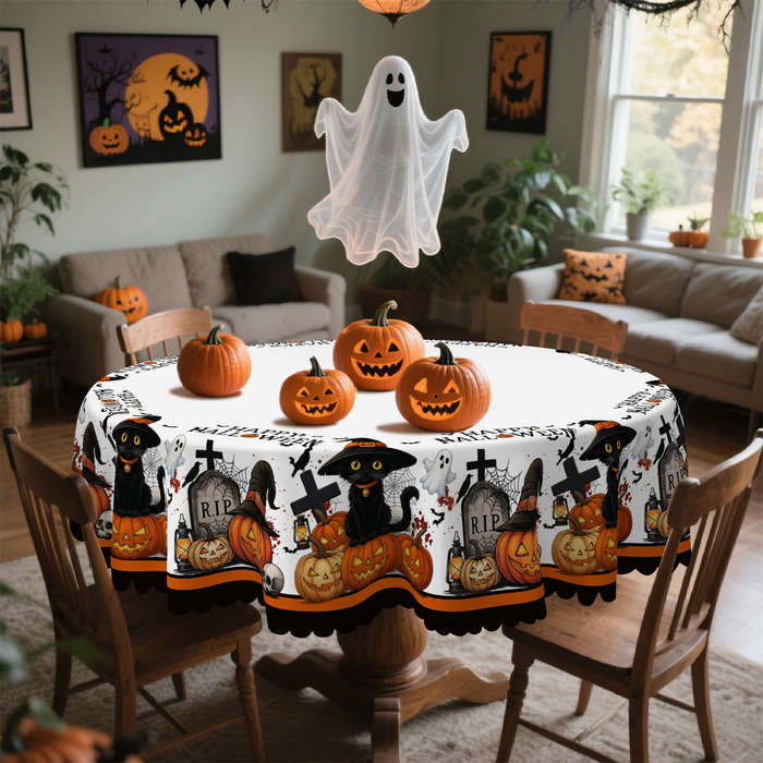 Halloween tablecloth decoration size Rectangle 60x120inch or 152x305cm