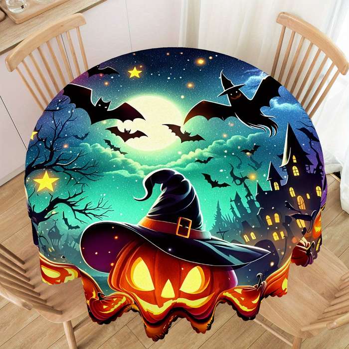 Halloween tablecloth decoration size Square 60x60in or 150x150cm