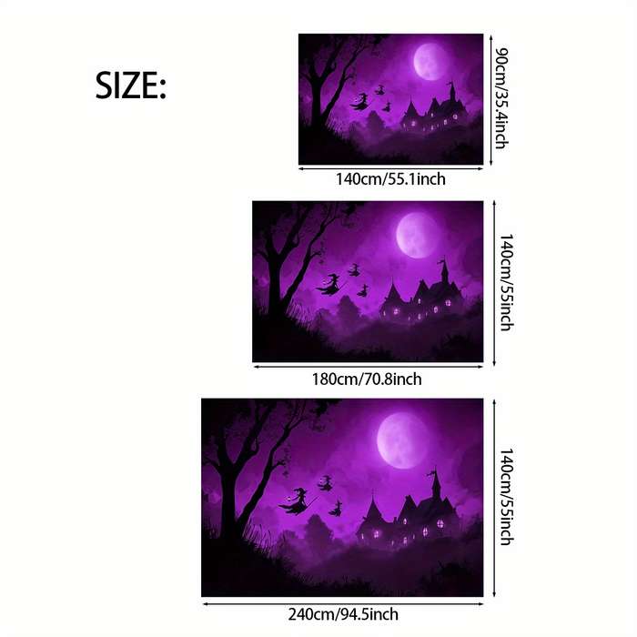 Halloween tablecloth decoration size 180 x 140CM