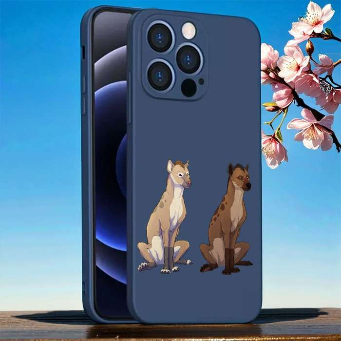 1Pc Purple For iPhone 15 African Wild Dog Phone Case