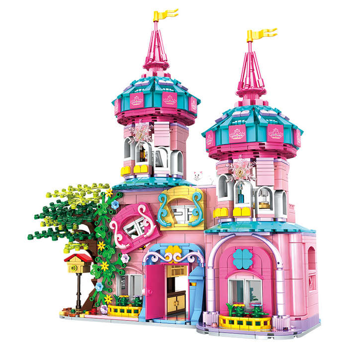 Building Toy Architectural Model Toy Set Color Magic Castle  1546 Pcs