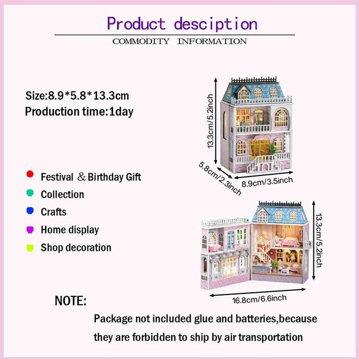Building Toy Architectural Model Toy Set Color D 018 Romantic Castle