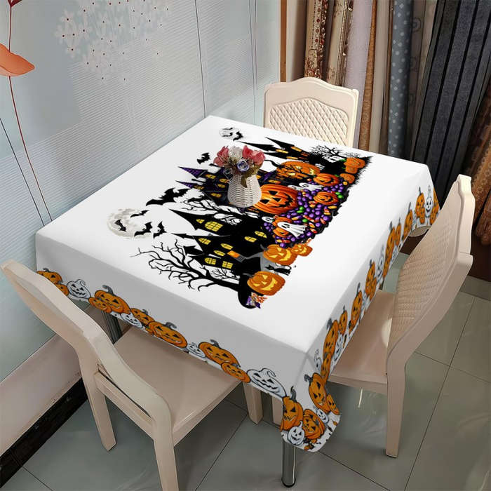 Halloween tablecloth decoration size 55.11in x 55.11in 140cm x 140cm