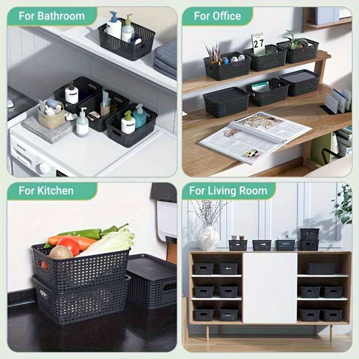 Storage And Organizationcolor Gray 6 Piece Set With Cover