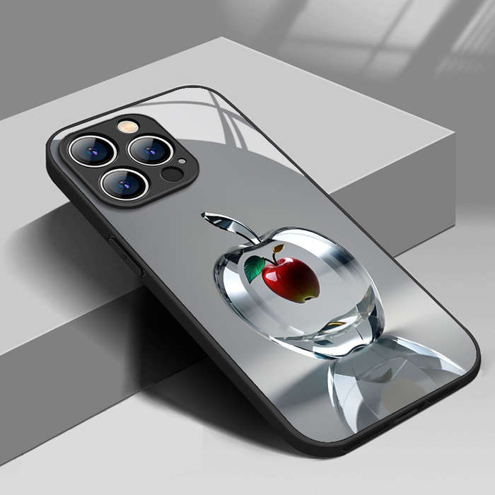 1Pc Mixed Color  For iPhone 11 Pro Crystal Apple Pattern Phone Case