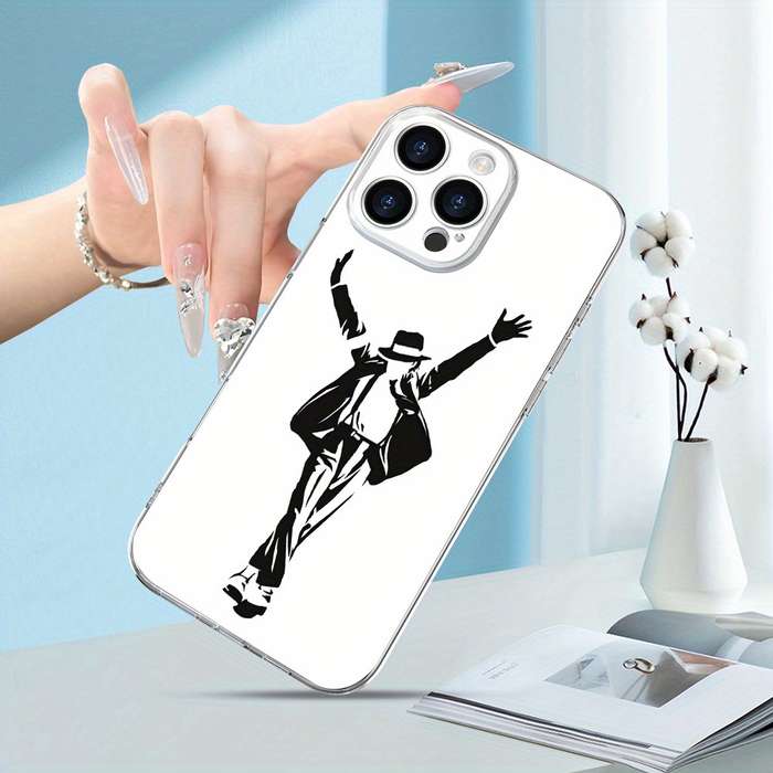 1Pc Transparent For iPhone 7 King Of Dance Jackson Phone Case