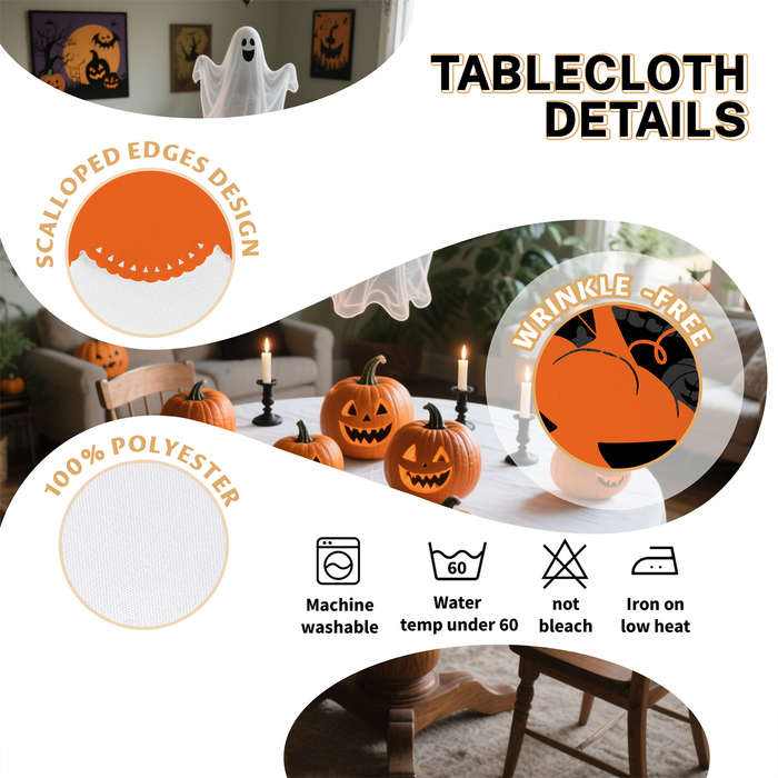 Halloween tablecloth decoration size Rectangle 60x120inch or 152x305cm