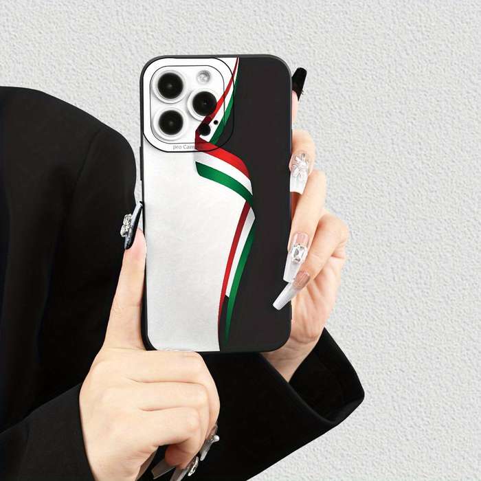 1Pc Mixed Color  For iPhone 16 Plus The Italian Flag Phone Case