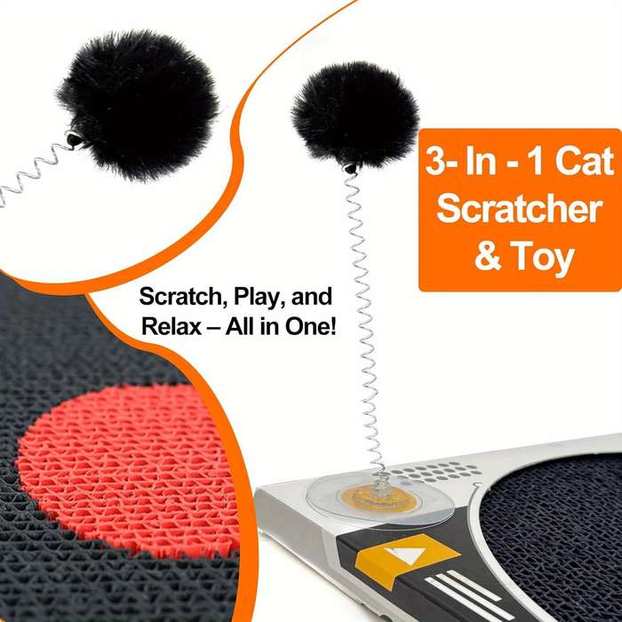 Pet Supplies Style Vinyl Record Player  Add  Spring Swing Ball