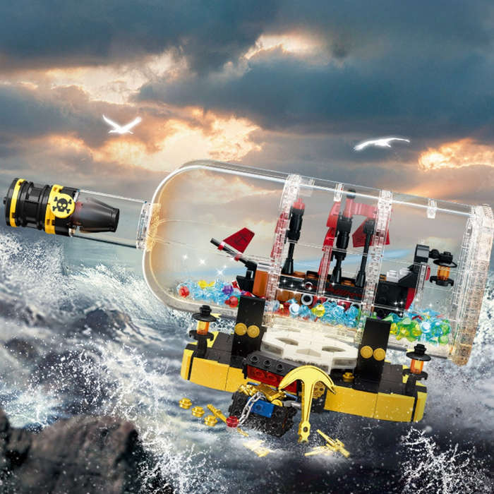 3D Jigsaw Puzzle Model Ship Color Pirate Container  852 Pcs