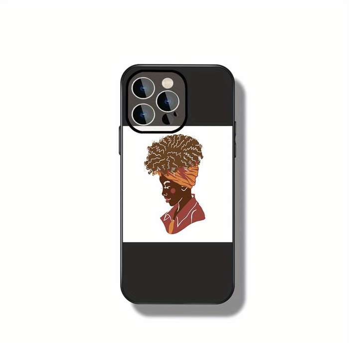 1Pc Black For iPhone 14 Pro Max Beautiful Woman Phone Case