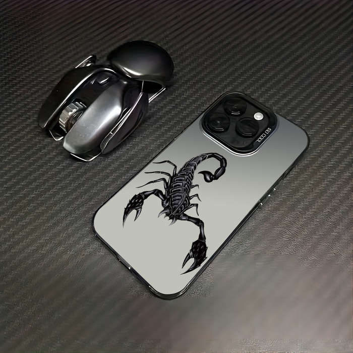 1Pc Black For iPhone 15 Pro Max Toxic Tail Scorpion Phone Case
