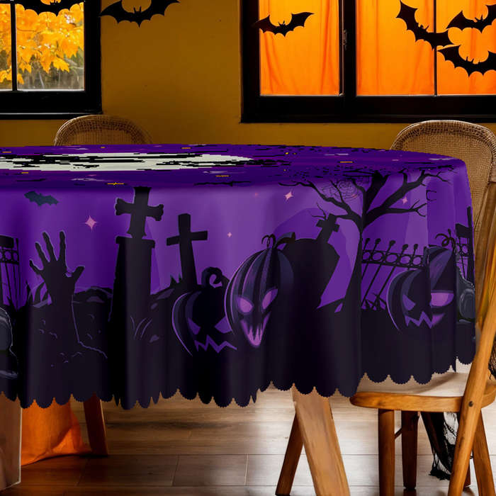 Halloween tablecloth decoration size 60x86in or 152x220cm Rectangle