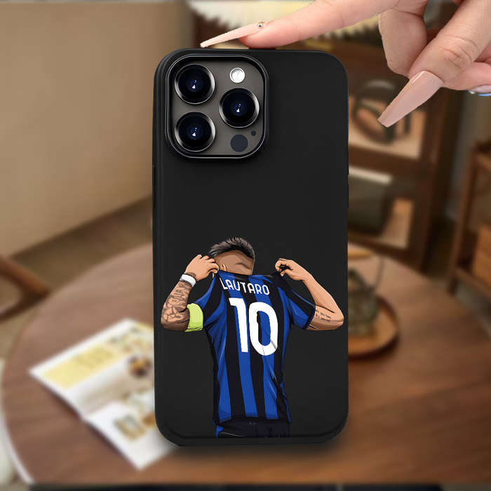 1Pc Black For iPhone 14 Pro Max Number 10 Player Pattern Phone Case