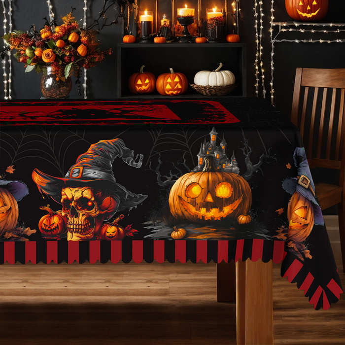 Halloween tablecloth decoration size 60x86in or 152x220cm Rectangle