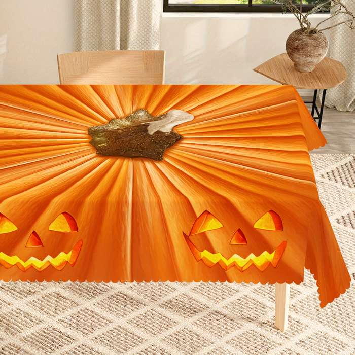 Halloween tablecloth decoration size Square 60x60in or 150x150cm