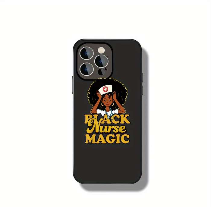 1Pc Black For iPhone 11 Pro Max Nurse Magic African Phone Case
