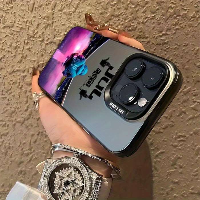 1Pc Mixed Color For iPhone 15 Pro Max Male Singer Graffiti Phone Case