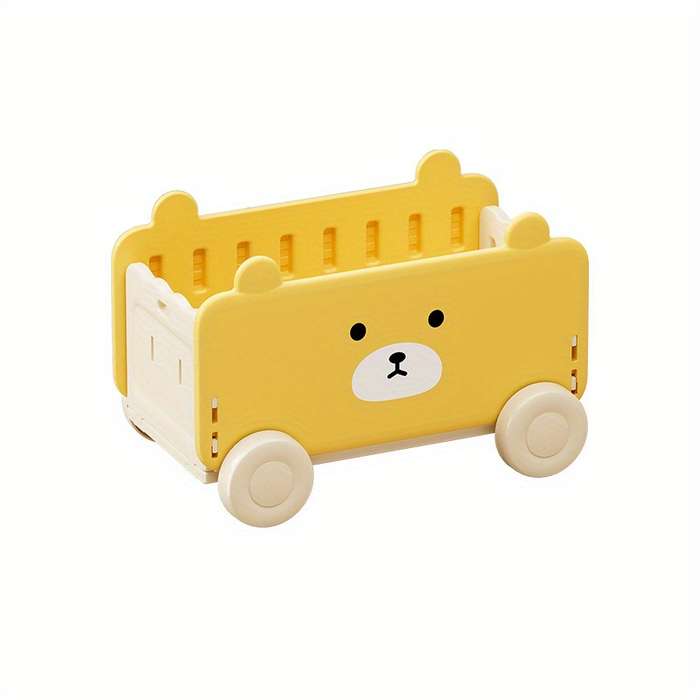Storage And Organizationcolor Cartoon Toy Car With Wheels   Blue