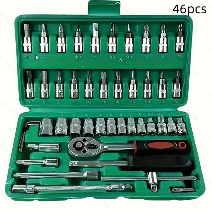 Screwdriver Bit Tool Set Color Green Set Of 46 Size 46Dkn469 126And Sadhfi