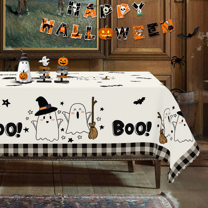 Halloween tablecloth decoration size Round 60x60in or 150x150cm