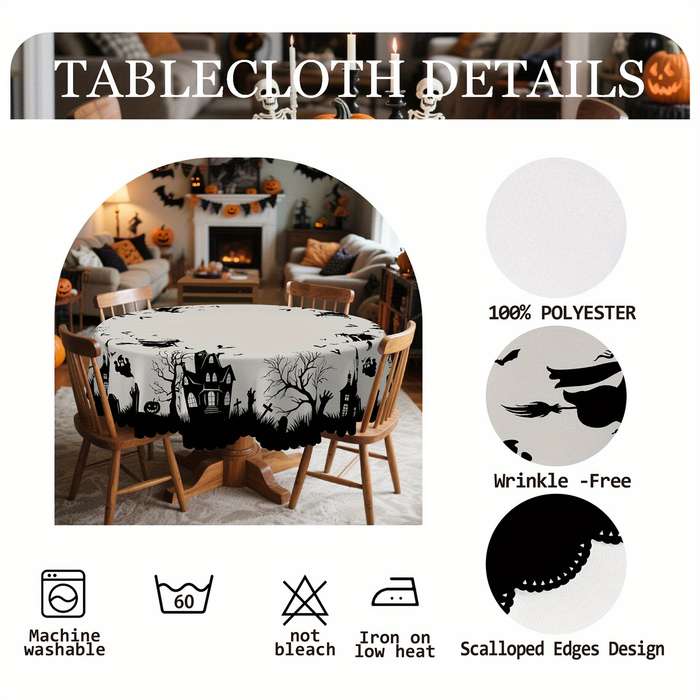 Halloween tablecloth decoration size Rectangle 60x120inch or 152x305cm