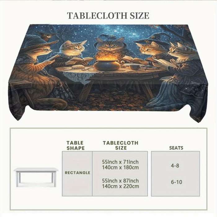 Halloween tablecloth decoration size 55 x 71inch or 140 x 180cm