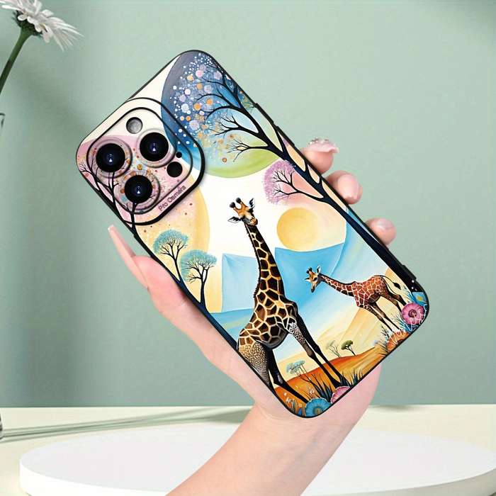 1Pc Black For iPhone 14 Pro Max African Style Phone Case