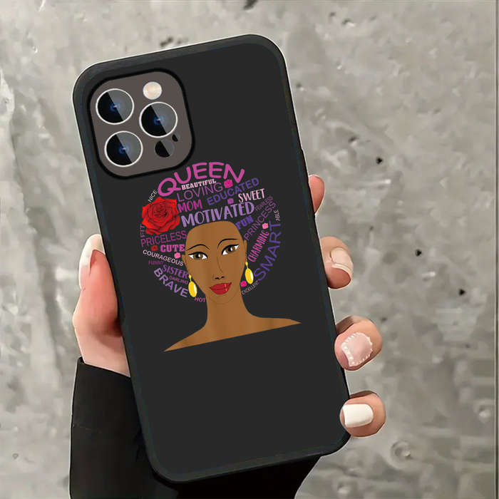 1Pc Black For iPhone 11 Pro Max Queen Strength And Beauty Phone Case