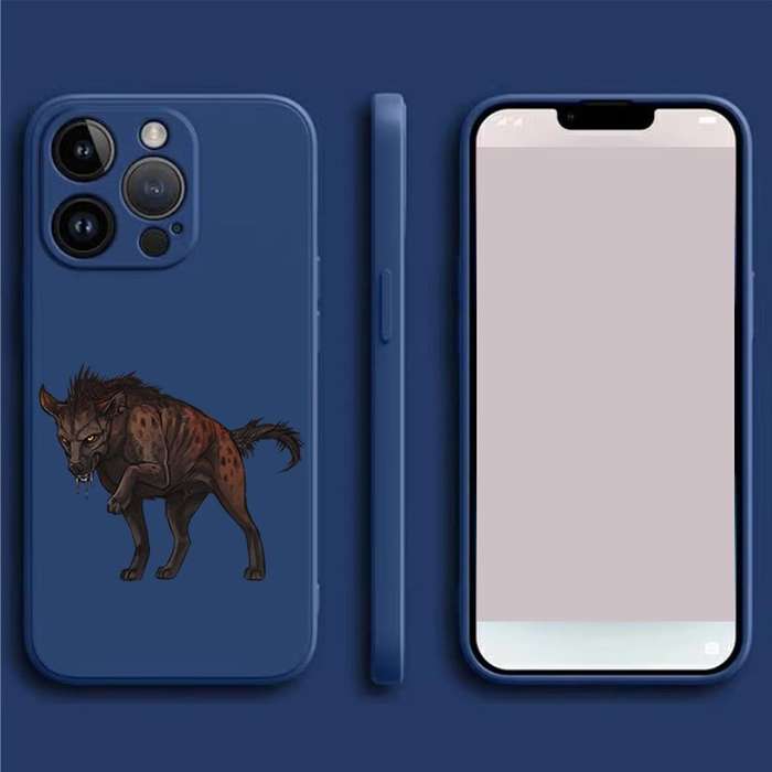 1Pc Blue For iPhone 11 Pro Max African Wild Dog Phone Case