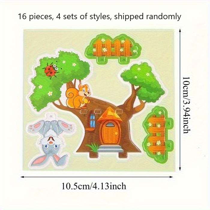 Building Toy Architectural Model Toy Set Style Random Quantity 4 Pcs