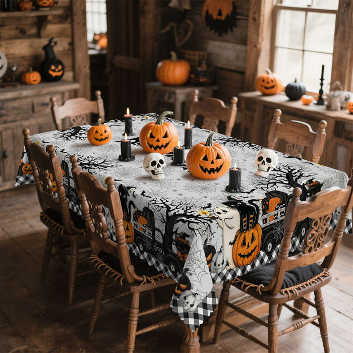 Halloween tablecloth decoration size Rectangle 60x120inch or 152x305cm
