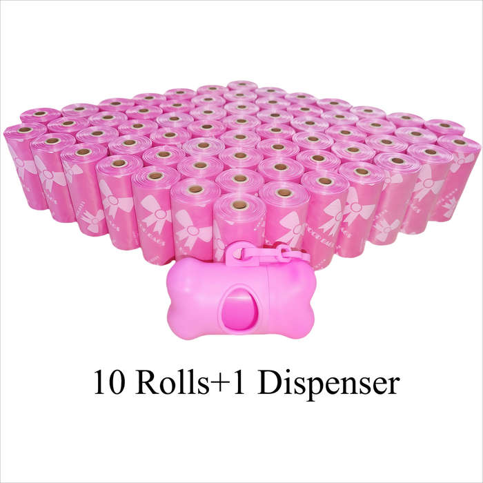 Pet supplies color Pink Color size 10 rolls  Add  1 dispenser