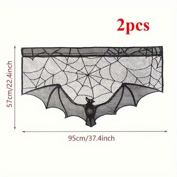 Halloween tablecloth decoration color Black size 95 x 57 cm