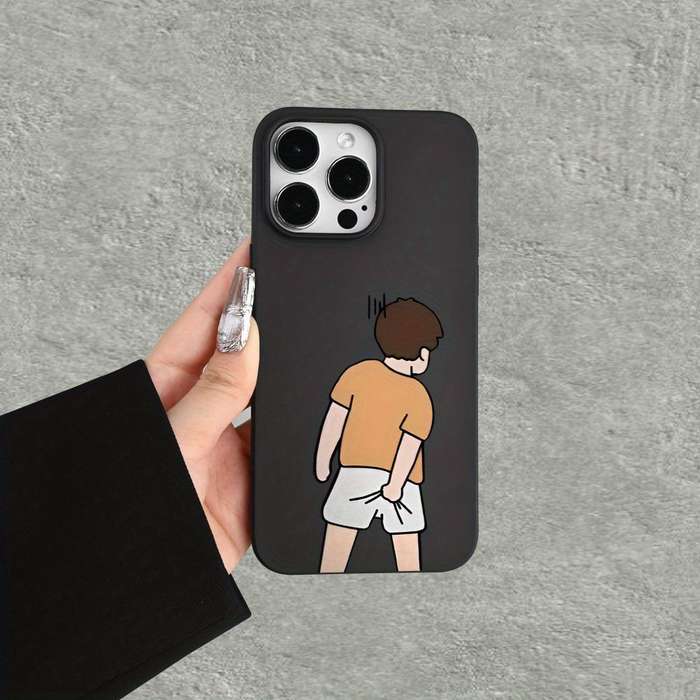 1Pc Mixed Color  For iPhone 15 Cartoon Boy Design Phone Case
