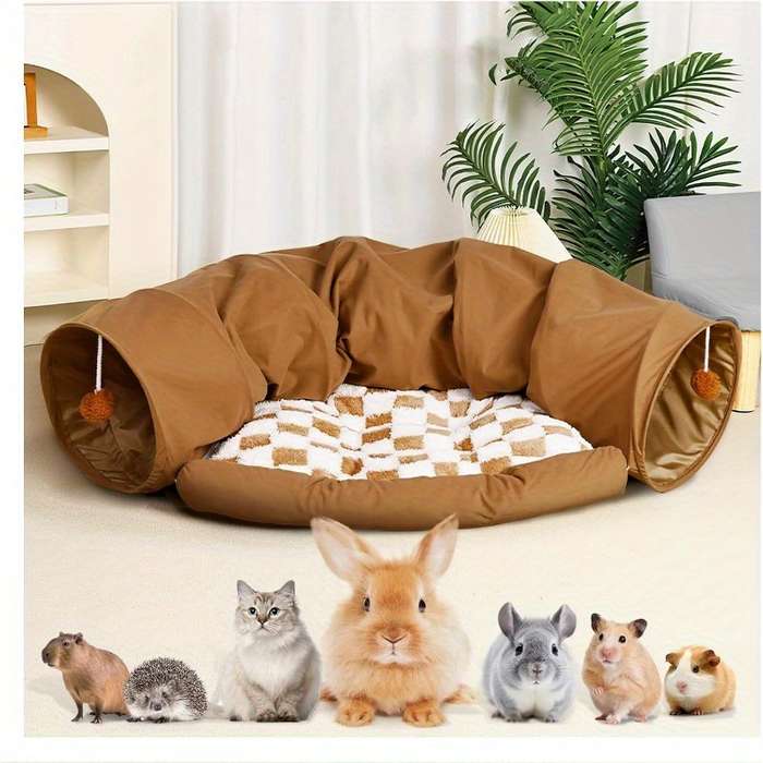 Pet Supplies Color Khaki Checkerboard Half Moon