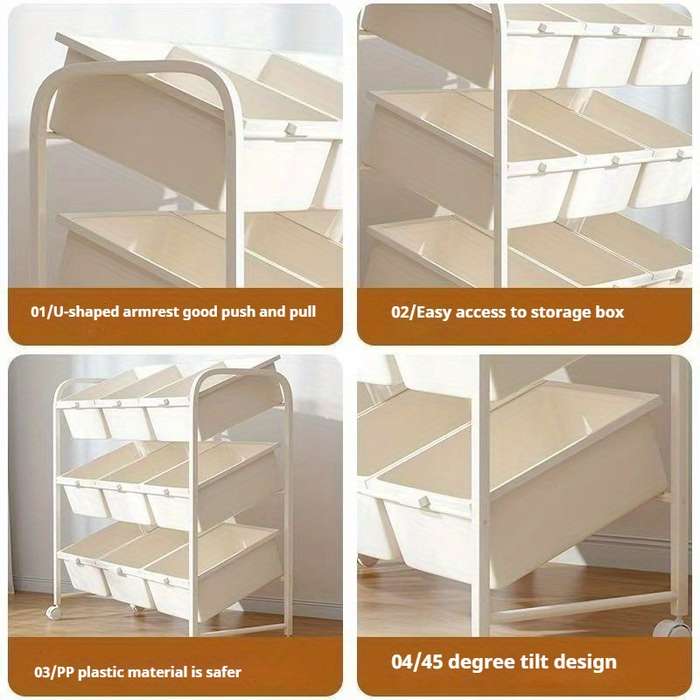 Storage And Organizationmodel Three Rows Of 4 Layers  12 Boxes