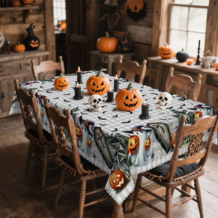 Halloween tablecloth decoration size Rectangle 60x120inch or 152x305cm