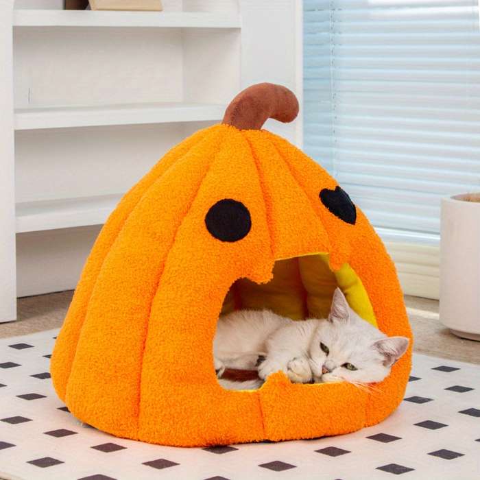 Pet supplies color Halloween Pumpkin Nest size 40x 40