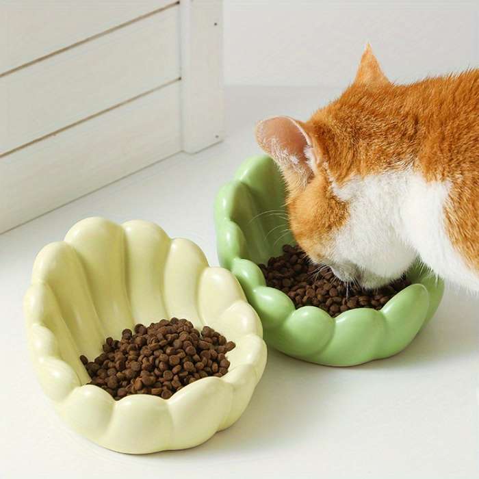 Pet Supplies Color Sea Wave Pet Bowl  Green