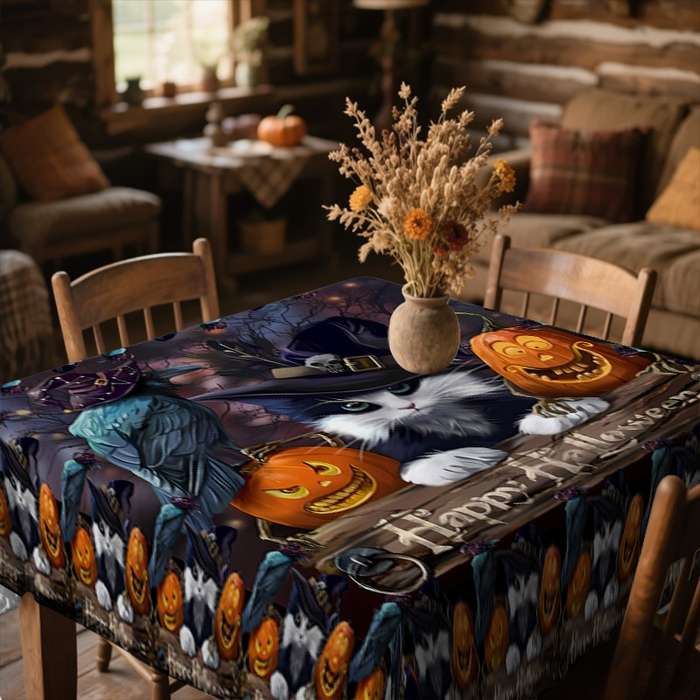 Halloween tablecloth decoration size 90 x 140cm or 35.43 x 55.11inch