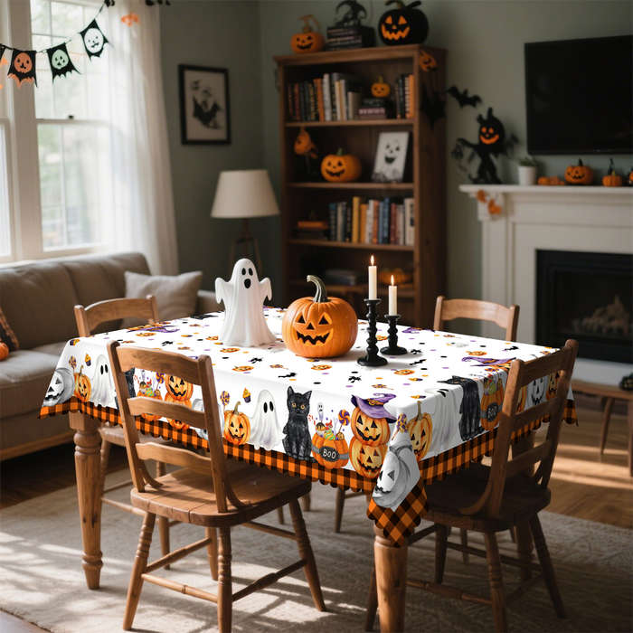 Halloween tablecloth decoration size Rectangle 60x120inch or 152x305cm