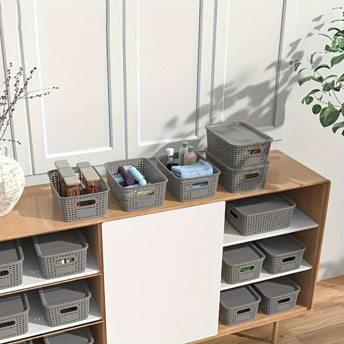 Storage And Organizationcolor Gray 6 Piece Set With Cover