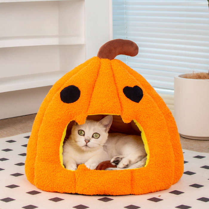 Pet supplies color Halloween Pumpkin Nest size 40x 40