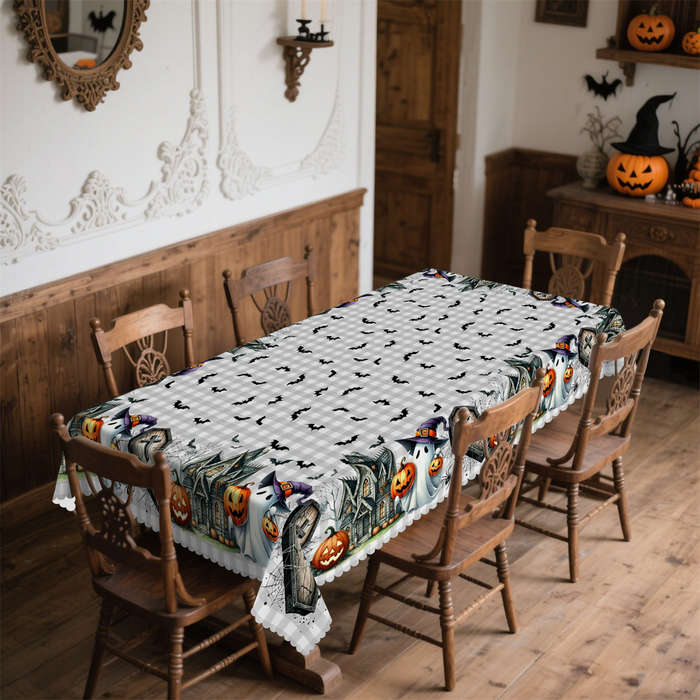 Halloween tablecloth decoration size Rectangle 60x120inch or 152x305cm